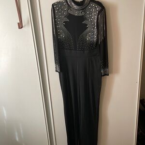 Black palazzo with glitter top 95% polyester and 5% spandex